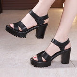 Fligmm Sandals For Women In Summer 2024, The New Style Full-Heeled Thick-Soled Waterproof Platform, Velcro Large-Size Cheongsam Walking Sandals