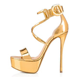 Fligmm Lady Waterproof Table Buckle Exposed Toe Dew High-Heeled Sandals Ebay