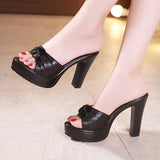 Fligmm Women With High-Heeled Sandals 2024 New Fashionable Outfits With Thick Heels And Thick Soles Small Size 3233 Open-Toed Sandals And Slippers