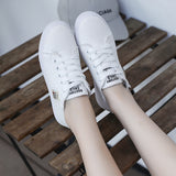 Fligmm Canvas Shoes Women's Shoes Autumn 2024 New Round Head Shallow Mouth Student Single Shoes Korean Version Of Small White Shoes