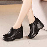 Fligmm Women's Shoes With Velvet, Thick Soles, Waterproof Table, Deep Slope Heels, Simple, Fashionable Overshoes, High Heels.