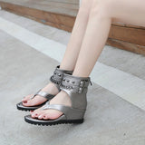 Fligmm Heel Sandals Women's Summer Chain Roman Toe Sandals Women's Fashionable Casual Shoes