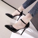 Fligmm Heels For Women In 2024 Spring And Summer New Pointed Shallow Mouth Hollowed-Out Bow Tie Ladies' Single Shoes