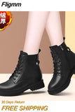 Fligmm Women's Ankel Boots Autumn Winter Women Chelsea Boots Womens Short Boots Flat Shoes Fashion Platform Boots Gothic Botas De Mujer 0410