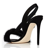 Fligmm Banquet High-Heeled Sandals Ball Plush Sandals Chengdu Supply Ebay