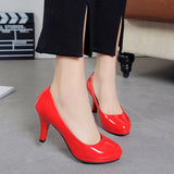 Fligmm Comfortable Formal Dress Shoes, Stilettos, Round-Headed Professional Shoes, Black High-Heeled Work Shoes, Special Offer