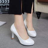 Fligmm Comfortable Formal Dress Shoes, Stilettos, Round-Headed Professional Shoes, Black High-Heeled Work Shoes, Special Offer