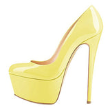 Fligmm Round Head Waterproof Table Super High Heels Large Size Single Shoes Sexy Platform Heels