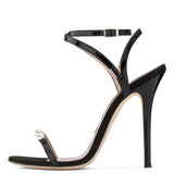 Fligmm Black Word With Diamond Ultra-High Heels Sandals Dinner Shoes Chengdu Fashion Women's Shoes