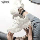 Fligmm White Sneakers Women Fashion Thick Bottom Womens Platform Sneakers Spring Autumn Shoes Woman Casual Shoes Zapatos De Mujer 0410