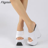 Fligmm New Ladies High Platform Summer Sandals Fashion Buckle Wedges High Heels women's Sandals Party Wedding Sexy Shoes Woman 0410