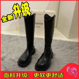 Fligmm Legs Mm But Knee Boots Women's 2024 New Thick Soles Show Thin Legs Long And Tall Knight Boots