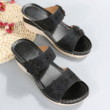 Fligmm New 2024 Flower Sandals, Women's Shoes, Car Line, Leisure Holiday, Beach Slope, Comfortable Size