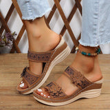 Fligmm New 2024 Flower Sandals, Women's Shoes, Car Line, Leisure Holiday, Beach Slope, Comfortable Size