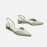 Fligmm Sandals Women's 2024 New Summer Simple Pointed Square Heels Women's High Heels Ribbon Fashion Women's Singles Shoes