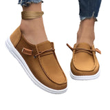 Fligmm 2024 New Large-Size Casual Single Shoes For Women With Flat Soles And Low-Top Love Shoes