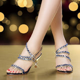 Fligmm The Summer Of 2024, The New Diamond Sandals Women Wear Leather Sexy High Heels With Diamond Inlaid And Comfortable Cool Slippers.