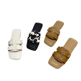 Fligmm Mao Flat-Soled Sandals And Slippers Women Wear Fashionable Shoes In Summer. 2024 New Fairy Style Soft-Soled Slippers