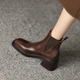 Fligmm Children Winter Boots Autumn 2024 New Low-Heeled Chelsea Warm Martin Boots Women's Thin Boots