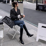 Fligmm Design! Very Comfortable ~ Brown Pointed High Heels But Thin Knees, Skinny Boots, Thin Heels, High Elastic Boots