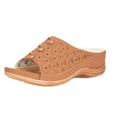 Fligmm New Wish New Summer Heels With Thick Soles And Large Size Carved Leisure Sandals Are In Stock.