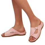 Fligmm Size Slippers Women Wear Retro Hollowed-Out Sandals For Women's Leisure In Spring And Summer