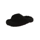 Fligmm Women Wear Online Celebrity Large Size 2024 New Style Autumn And Winter Warm Outside Wear Cross Wool Slippers