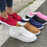 Fligmm 2024 New Large-Size Casual Single Shoes For Women With Flat Soles And Low-Top Love Shoes