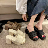 Fligmm Thick-Soled Sandals Slippers Women Wear 2024 Summer New Fashion Minority Women's Shoes Design Feel Beach Word Flip-Flops