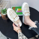 Fligmm Semi-Slippers For Women's 2024 New Round Head Shoes With Muller Single Shoes, Ladies' Fashionable And Casual Baotou Slippers