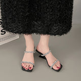 Fligmm Simple, Thin Sandals, Slippers, 2024 Summer Style, New Style, High Temperament, Open-Toed Slope And One-Word Flip-Flops.