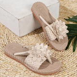 Fligmm Women's Shoes In Summer, New Flowers, Soft Soles, Large Size, Women's Beach Mop, Outdoor Mop.