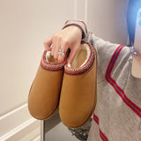 Fligmm Women's Shoes, Snow Boots, Women's Winter Fashion, Baotou Slippers, Muffin, Thick Soles, Warm Cotton Shoes.