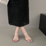 Fligmm Simple, Thin Sandals, Slippers, 2024 Summer Style, New Style, High Temperament, Open-Toed Slope And One-Word Flip-Flops.