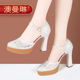 Fligmm Manlin Specialized In Body Shape And Gait Catwalk Super High Heel Practice Baotou Stage Performance Cheongsam Shoes Girl