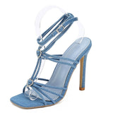 Fligmm Sandals, High-End Sandals, Spot European Style Models, Roman Fine Ribbons, Beautiful High Heels.