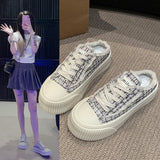 Fligmm Semi-Slippers Small White Shoes Children's New Korean Version Of Ins Female Students' Leisure Sports Board Shoes In Spring