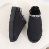 Fligmm Hot Autumn Winter New Slippers Women's Warm Cotton Slippers Lace Half Slippers Snow Boots