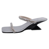 Fligmm Simple, Thin Sandals, Slippers, 2024 Summer Style, New Style, High Temperament, Open-Toed Slope And One-Word Flip-Flops.