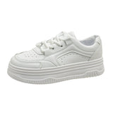 Fligmm White Shoes For Women In The Spring Of 2024, The New High-Board Shoes Are Full Of Ins Breathable Leisure Sports Shoes.