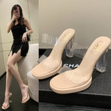 Fligmm Slippers 2024 Summer New Style With PVC Wearing Fashionable Crystal And Slippers Ladies