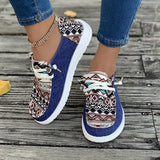 Fligmm Spring New Laced Canvas Loafers, Women's Shoes, Flat-Soled Casual Shoes, Ladies' Cloth Shoes, Mother's Shoes.