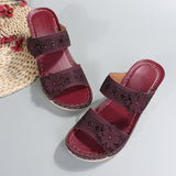 Fligmm New 2024 Flower Sandals, Women's Shoes, Car Line, Leisure Holiday, Beach Slope, Comfortable Size