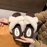 Fligmm Fur Slippers Women Wear 2024 New High-Grade Plush Slippers In Autumn