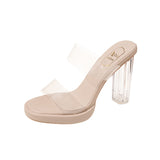 Fligmm Slippers 2024 Summer New Style With PVC Wearing Fashionable Crystal And Slippers Ladies