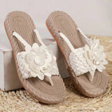 Fligmm Women's Shoes In Summer, New Flowers, Soft Soles, Large Size, Women's Beach Mop, Outdoor Mop.