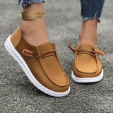 Fligmm 2024 New Large-Size Casual Single Shoes For Women With Flat Soles And Low-Top Love Shoes