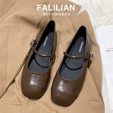 Fligmm Bright Face Single Shoes Women's 2024 Spring New Korean Flat-Bottomed Flat-Soled Pea Shoes Small Leather Shoes