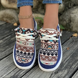 Fligmm Spring New Laced Canvas Loafers, Women's Shoes, Flat-Soled Casual Shoes, Ladies' Cloth Shoes, Mother's Shoes.