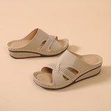 Fligmm Size Stitches, Slippers, Women's Shoes, Sandals, Sandals, Middle-Aged Mothers, Leisure Slippers, Women's Slippers.